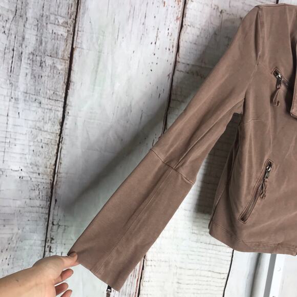 Marrakech corduroy light brown long sleeve front zip jacket - Picture 5 of 7